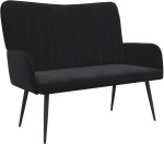 vidaXL Διθέσιος Καναπές Μαύρο 115 x 61 x 87 εκ. Βελούδο