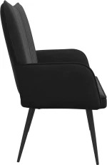 vidaXL Διθέσιος Καναπές Μαύρο 115 x 61 x 87 εκ. Βελούδο