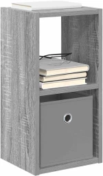 vidaXL Κομοδίνο Γκρίζο Σονομα 25,5 x 22 x 49,5 εκ Επεξεργασμένο ξύλο