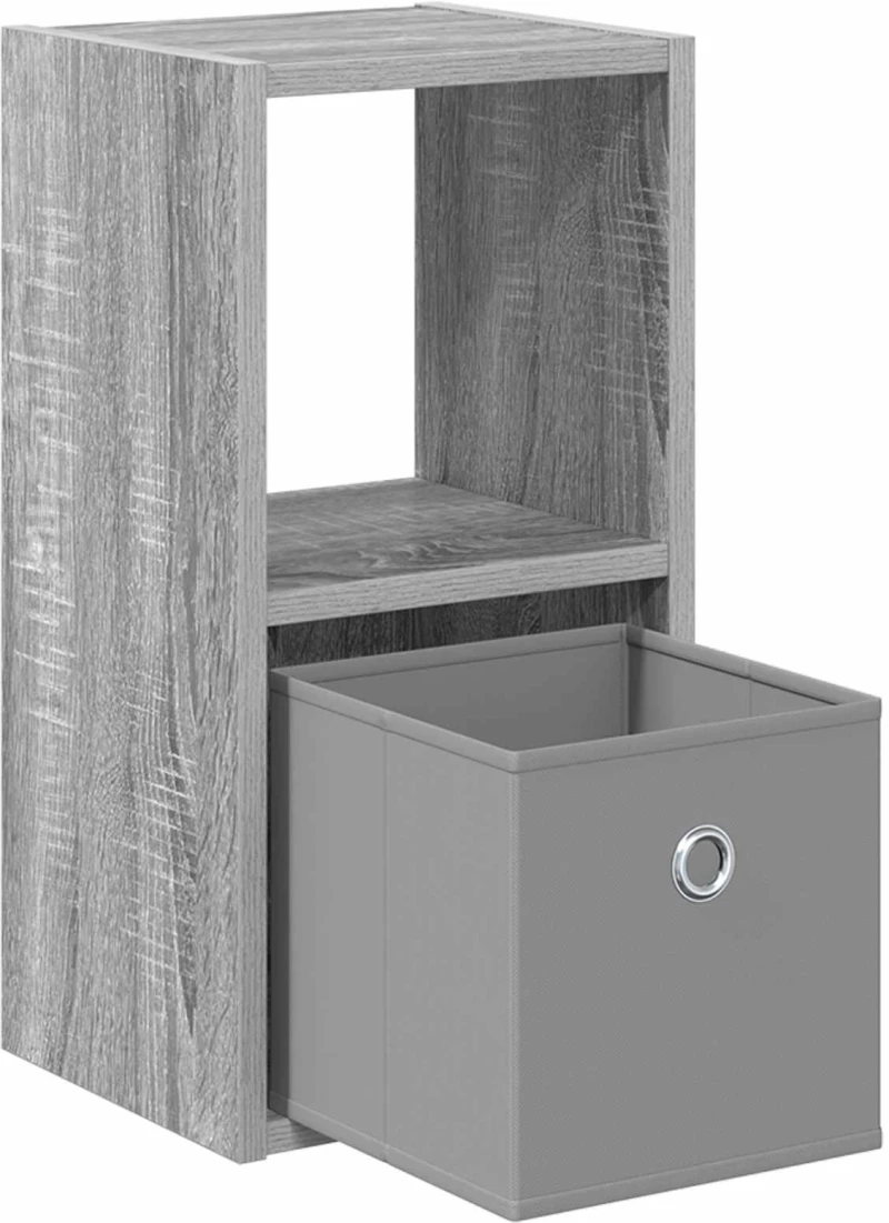 vidaXL Κομοδίνο Γκρίζο Σονομα 25,5 x 22 x 49,5 εκ Επεξεργασμένο ξύλο