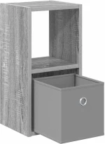 vidaXL Κομοδίνο Γκρίζο Σονομα 25,5 x 22 x 49,5 εκ Επεξεργασμένο ξύλο