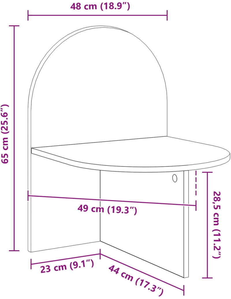 vidaXL Κομοδίνο Καπνιστή Δρυς 48 x 49 x 65 εκ.