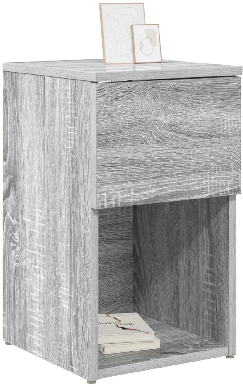 vidaXL Ντουλάπι κρεβατιού Γκρι Sonoma 29 x 31,5 x 49 εκ