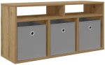 vidaXL Χαμηλό γραφείο με συρτάρι Artisan Oak 87 x 27,5 x 43 εκ