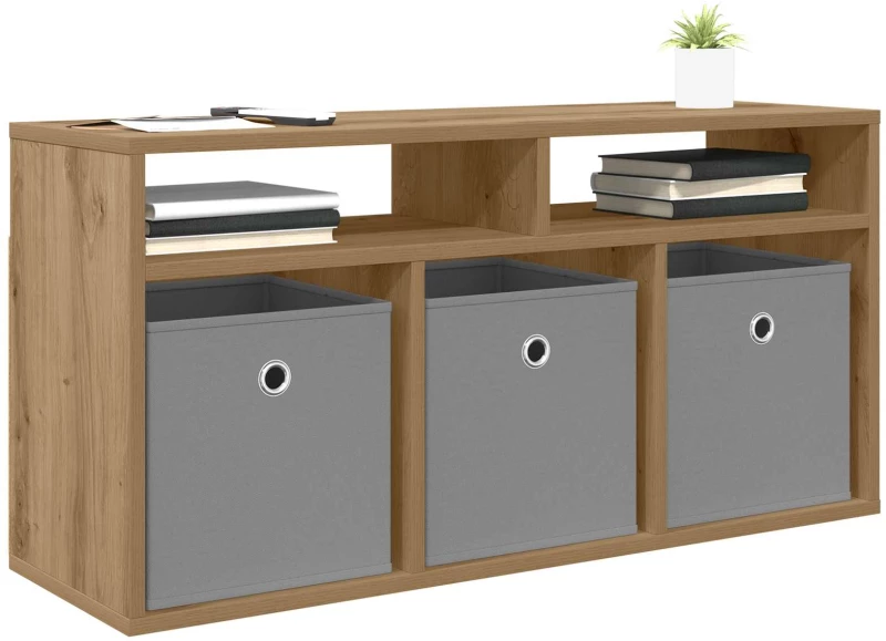 vidaXL Χαμηλό γραφείο με συρτάρι Artisan Oak 87 x 27,5 x 43 εκ