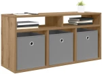 vidaXL Χαμηλό γραφείο με συρτάρι Artisan Oak 87 x 27,5 x 43 εκ