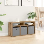 vidaXL Χαμηλό γραφείο με συρτάρι Artisan Oak 87 x 27,5 x 43 εκ