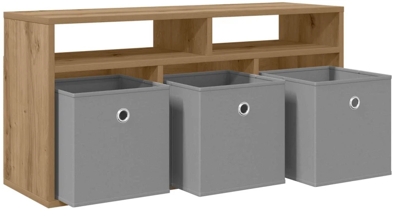 vidaXL Χαμηλό γραφείο με συρτάρι Artisan Oak 87 x 27,5 x 43 εκ