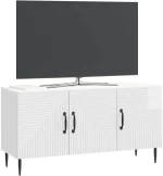 vidaXL Ντουλάπι TV Γυαλιστερό Λευκό 99 x 34,5 x 50 εκ.