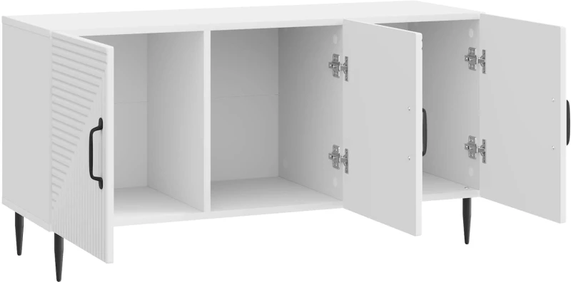 vidaXL Ντουλάπι TV Γυαλιστερό Λευκό 99 x 34,5 x 50 εκ.