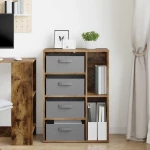 vidaXL Πλαϊνό γραφείο με συρτάρι Καπνιστό Δρύς 60 x 33,5 x 84 εκ