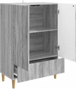 vidaXL Πλαϊνό γραφείο με συρτάρι Γκρι Sonoma 66 x 34,5 x 95 εκ.