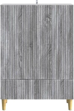 vidaXL Πλαϊνό γραφείο με συρτάρι Γκρι Sonoma 66 x 34,5 x 95 εκ.