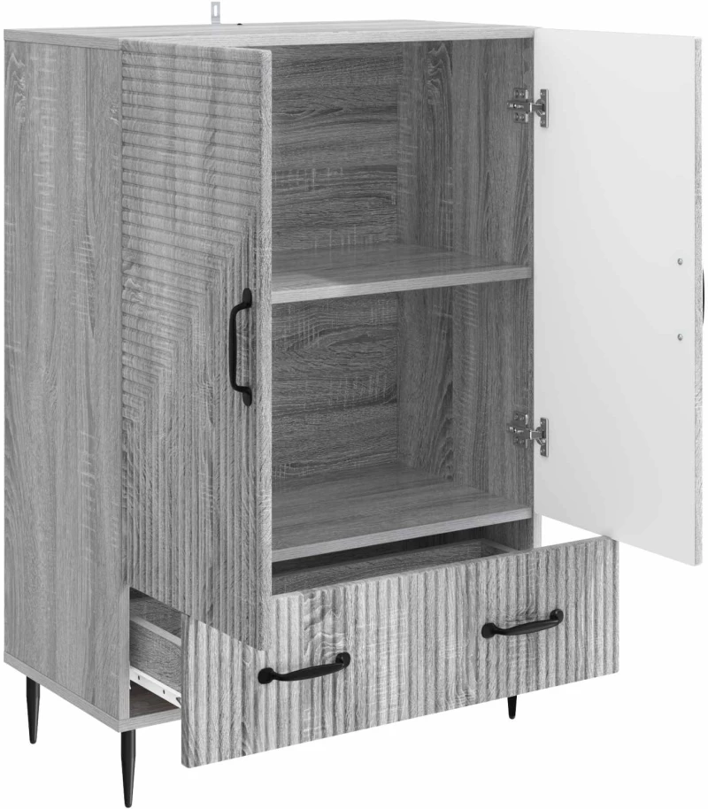 vidaXL Πλαϊνό γραφείο με συρτάρι Γκρι Sonoma 66 x 34,5 x 95 εκ.
