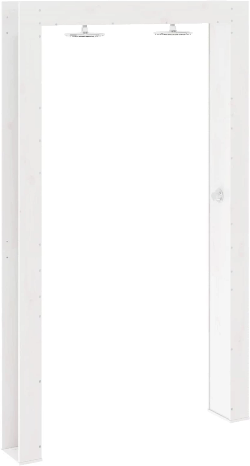 vidaXL Εξωτερικό ντους Λευκός 137 x 23 x 226 εκ Στερεό πεύκο