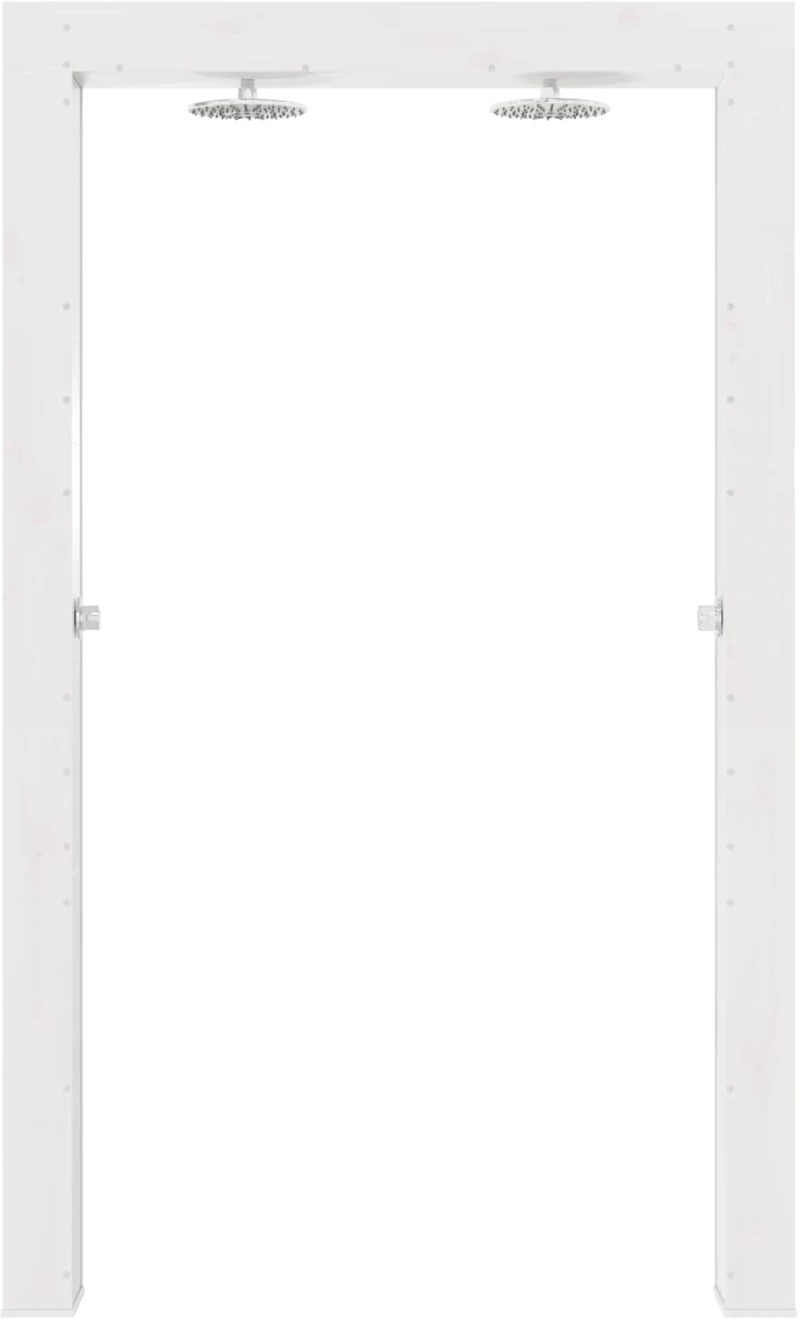 vidaXL Εξωτερικό ντους Λευκός 137 x 23 x 226 εκ Στερεό πεύκο