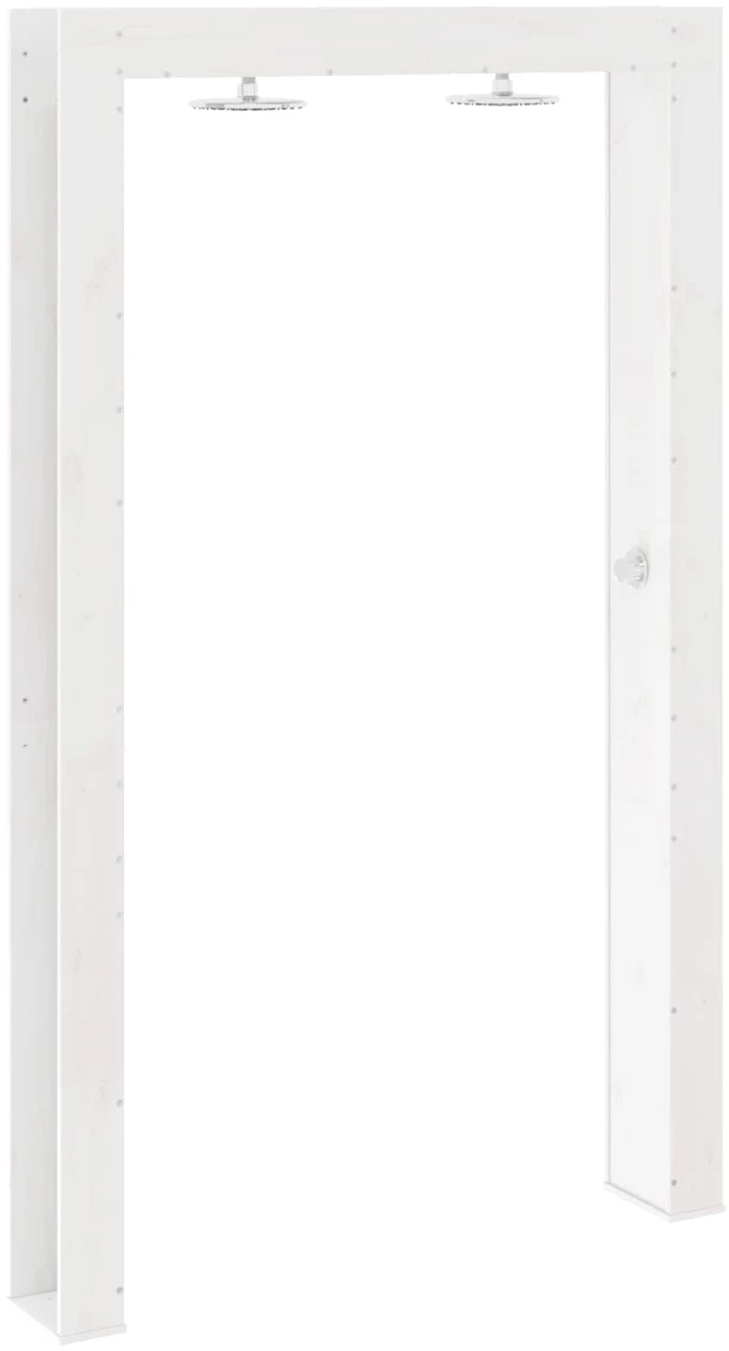 vidaXL Εξωτερικό ντους Λευκός 137 x 23 x 226 εκ Στερεό πεύκο