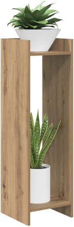 vidaXL Βάση φυτών με ράφι Τεχνίτικη Δρυς 30 x 30 x 100 εκ