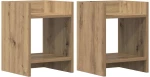 vidaXL Βάση φυτών με ράφι 2 pcs Τεχνίτικη Δρυς 30 x 30 x 40 cm