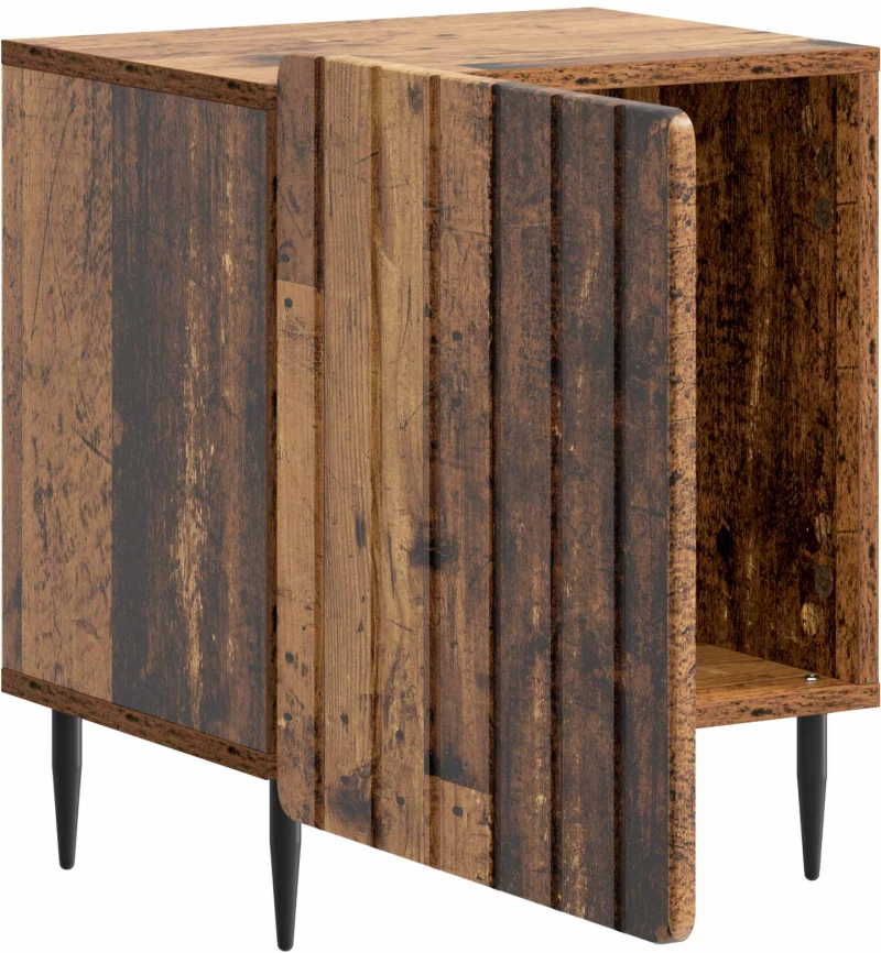 vidaXL Κομοδίνο Παλαιωμένο ξύλο 43 x 34,5 x 52 εκ Επεξεργασμένο Ξύλο