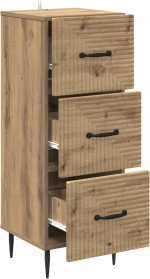 vidaXL Ντουλάπι με Συρτάρια Artisan Δρυς 33 x 34,5 x 89,5 εκ