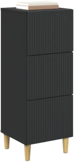 vidaXL Ντουλάπι με Συρτάρια Μαύρο 33 x 34,5 x 90 εκ Επεξεργασμένο Ξύλο