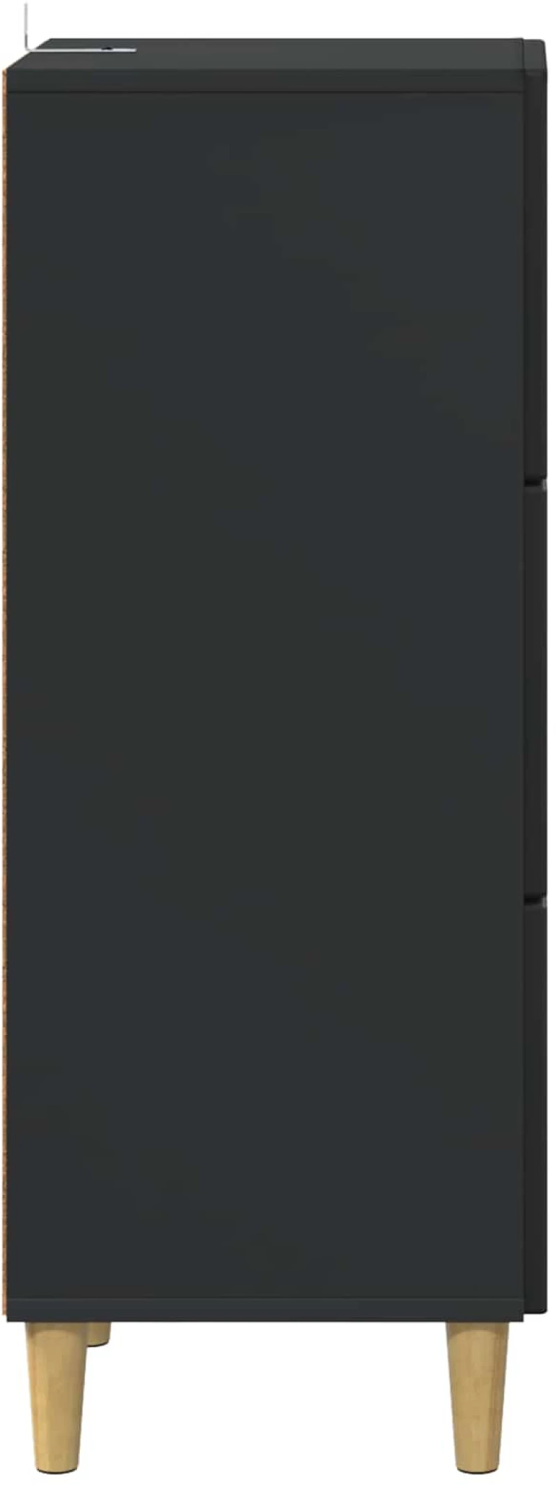 vidaXL Ντουλάπι με Συρτάρια Μαύρο 33 x 34,5 x 90 εκ Επεξεργασμένο Ξύλο
