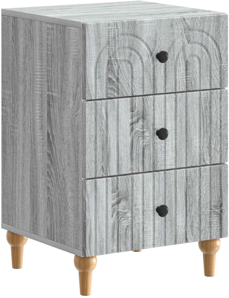 vidaXL Κομοδίνο Γκρι Sonoma 43x 41 x 66,5 εκ Επεξεργασμένο Ξύλο