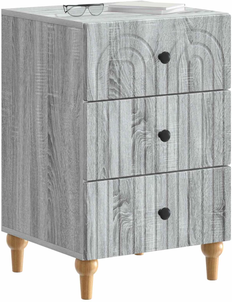 vidaXL Κομοδίνο Γκρι Sonoma 43x 41 x 66,5 εκ Επεξεργασμένο Ξύλο