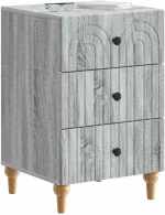 vidaXL Κομοδίνο Γκρι Sonoma 43x 41 x 66,5 εκ Επεξεργασμένο Ξύλο