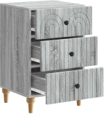 vidaXL Κομοδίνο Γκρι Sonoma 43x 41 x 66,5 εκ Επεξεργασμένο Ξύλο