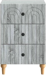 vidaXL Κομοδίνο Γκρι Sonoma 43x 41 x 66,5 εκ Επεξεργασμένο Ξύλο