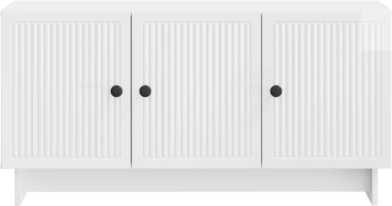 vidaXL Ντουλάπι TV Γυαλιστερό Λευκό 99 x 34,5 x 50 εκ.