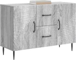 vidaXL Πλαϊνό γραφείο με συρτάρι Γκρι Sonoma 89 x 34,5 x 60 εκ.