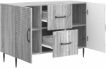 vidaXL Πλαϊνό γραφείο με συρτάρι Γκρι Sonoma 89 x 34,5 x 60 εκ.