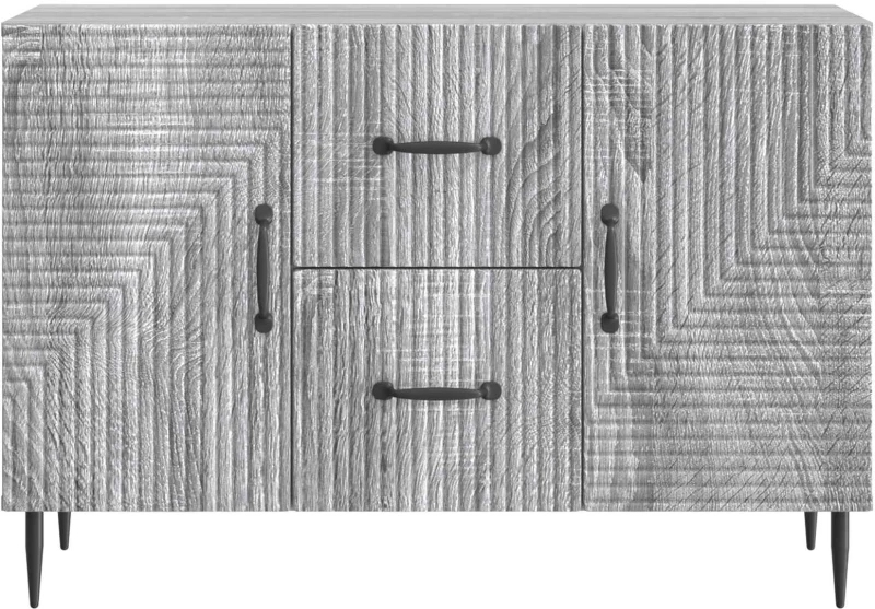 vidaXL Πλαϊνό γραφείο με συρτάρι Γκρι Sonoma 89 x 34,5 x 60 εκ.