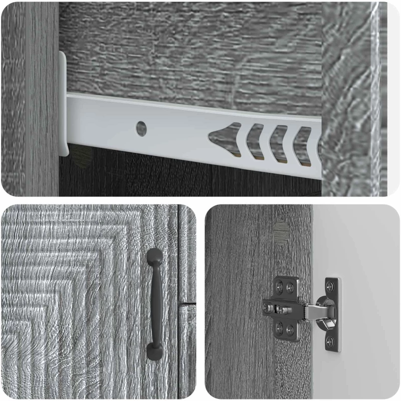 vidaXL Πλαϊνό γραφείο με συρτάρι Γκρι Sonoma 89 x 34,5 x 60 εκ.