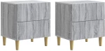 vidaXL Κομοδίνο 2 pcs Γκρι Sonoma 43 x 34,5 x 48 εκ Επεξεργασμένο Ξύλο