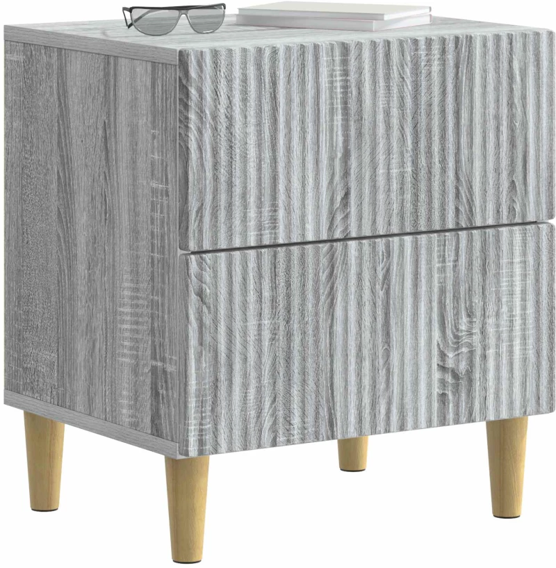 vidaXL Κομοδίνο 2 pcs Γκρι Sonoma 43 x 34,5 x 48 εκ Επεξεργασμένο Ξύλο