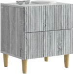 vidaXL Κομοδίνο 2 pcs Γκρι Sonoma 43 x 34,5 x 48 εκ Επεξεργασμένο Ξύλο
