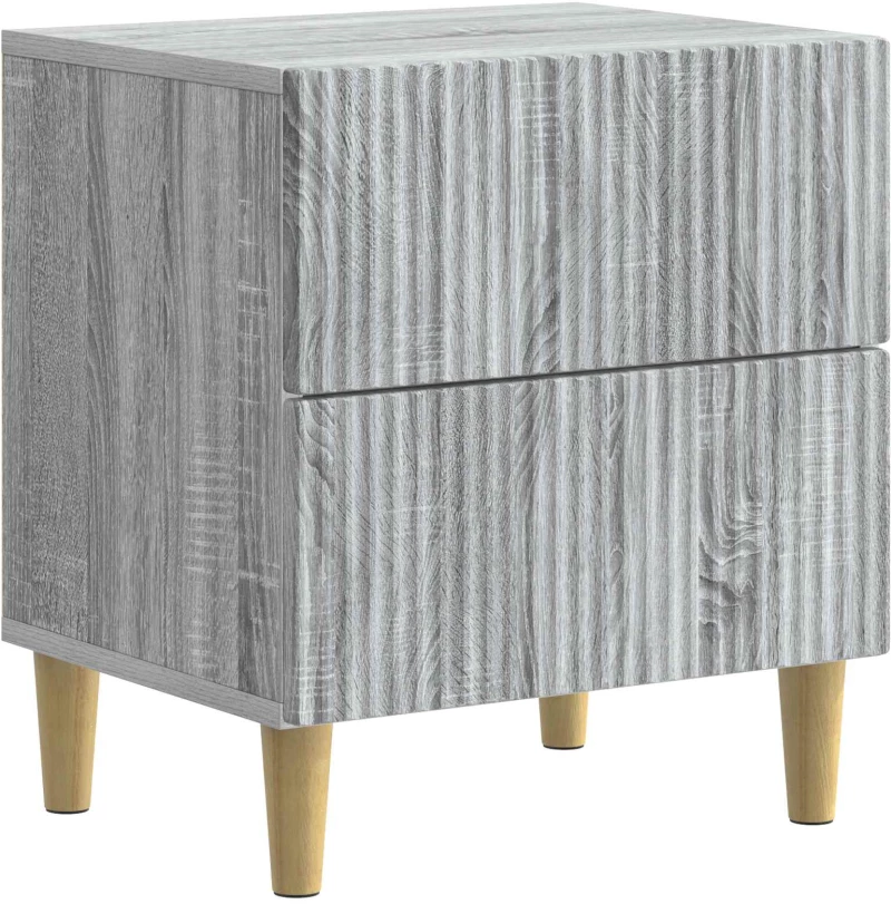 vidaXL Κομοδίνο 2 pcs Γκρι Sonoma 43 x 34,5 x 48 εκ Επεξεργασμένο Ξύλο