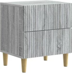vidaXL Κομοδίνο 2 pcs Γκρι Sonoma 43 x 34,5 x 48 εκ Επεξεργασμένο Ξύλο