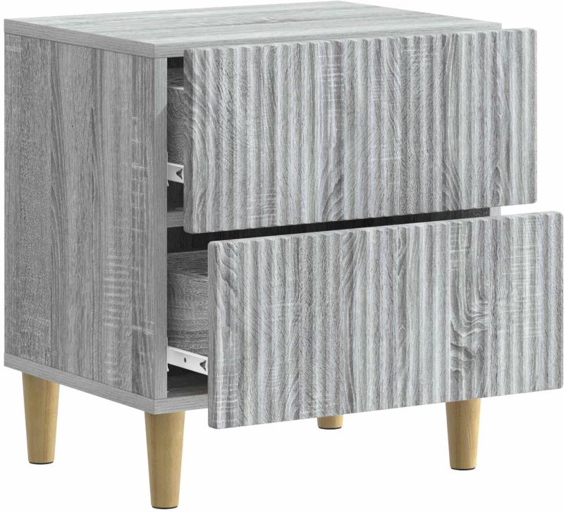 vidaXL Κομοδίνο 2 pcs Γκρι Sonoma 43 x 34,5 x 48 εκ Επεξεργασμένο Ξύλο