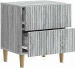 vidaXL Κομοδίνο 2 pcs Γκρι Sonoma 43 x 34,5 x 48 εκ Επεξεργασμένο Ξύλο