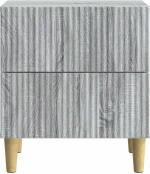 vidaXL Κομοδίνο 2 pcs Γκρι Sonoma 43 x 34,5 x 48 εκ Επεξεργασμένο Ξύλο