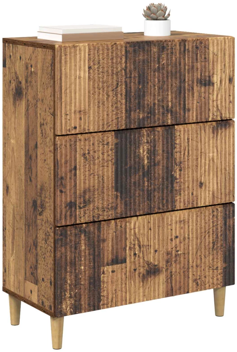 vidaXL Ντουλάπι με Συρτάρια Παλαιωμένο ξύλο 66 x 34,5 x 90 εκ