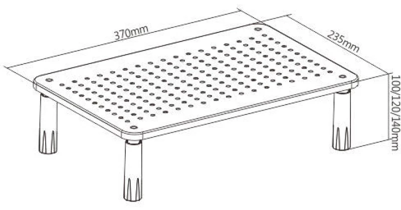 POWERTECH επιτραπέζια βάση οθόνης/laptop PT-1568, 13-32", έως 20kg