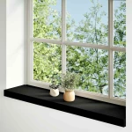 vidaXL Περβάζια παραθύρων 2 τεμ. Σκ. Καφέ 80x20x2 εκ. Μασίφ Ξύλο Δρυός