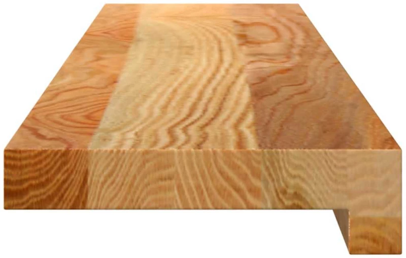 vidaXL Περβάζια παραθύρων 2 τεμ. Αν. Καφέ 80x15x2 εκ. Μασίφ Ξύλο Δρυός
