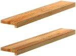vidaXL Περβάζια παραθύρων 2 τεμ. Αν. Καφέ 90x15x2 εκ. Μασίφ Ξύλο Δρυός